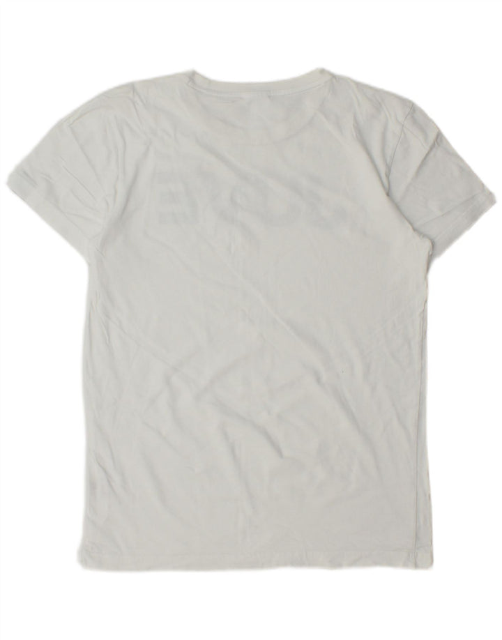 Adidas - Camiseta gráfica para hombre, talla pequeña, color blanco