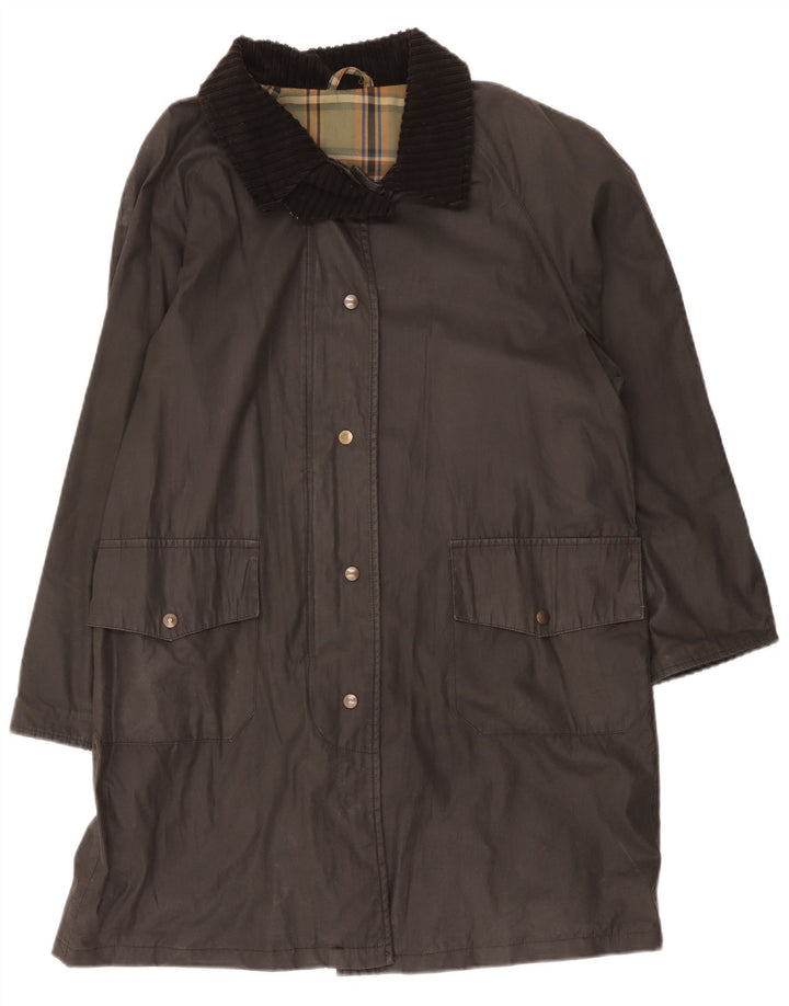 Blarney Woolen Mills Abrigo encerado de gran tamaño para mujer Reino Unido 46 Gris grande