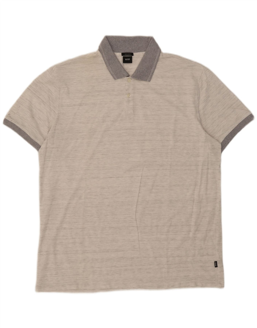 Hugo Boss Polo de corte regular para hombre 2XL Gris moteado