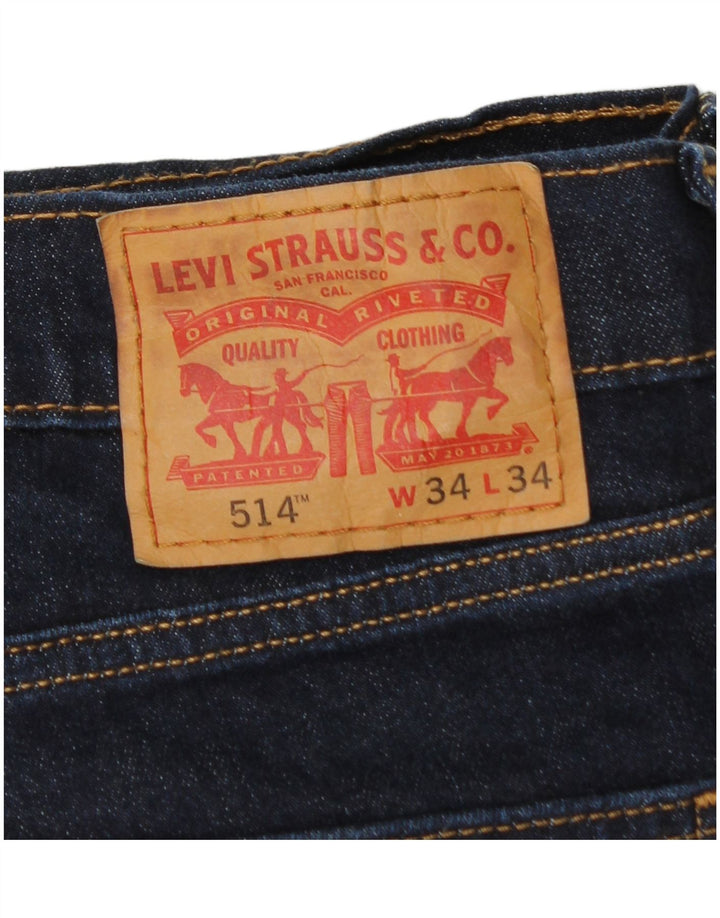 Levi's Jeans rectos 514 para hombre W34 L34 Algodón azul marino