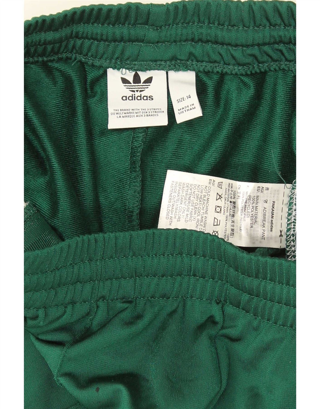 Adidas Pantalones de chándal para mujer UK 44 Poliéster color block verde medio