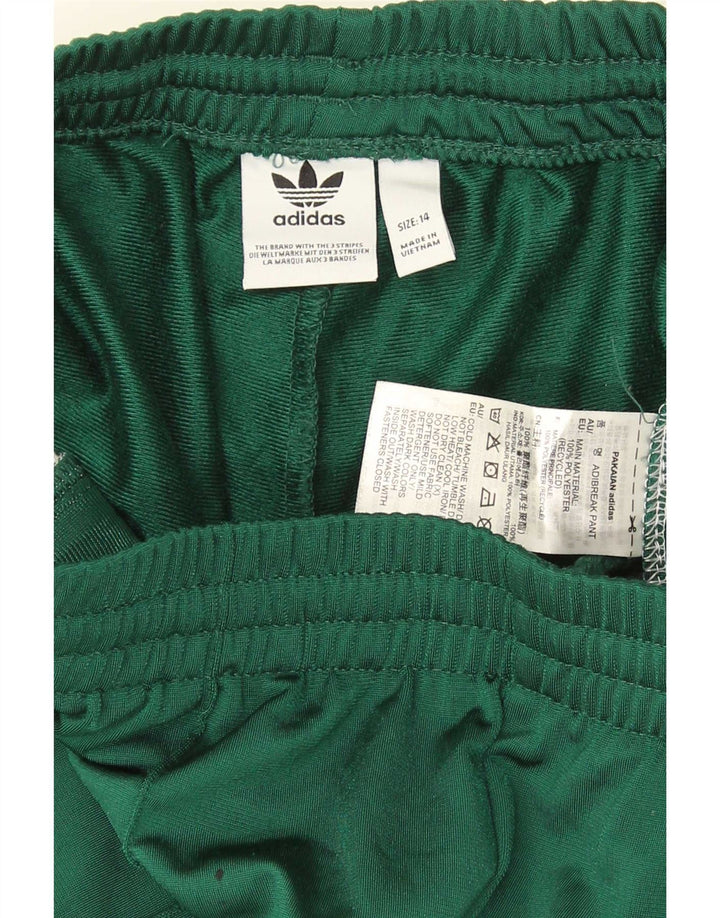 Adidas Pantalones de chándal para mujer UK 44 Poliéster color block verde medio
