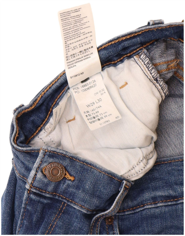 Levi's Mujer 724 Vaqueros Rectos De Tiro Alto W29 L30 Algodón Azul