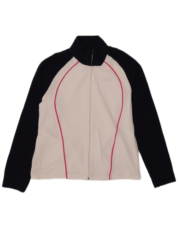 Kappa - Chaqueta de chándal para mujer, talla 48, 2XL, color blanco, poliéster
