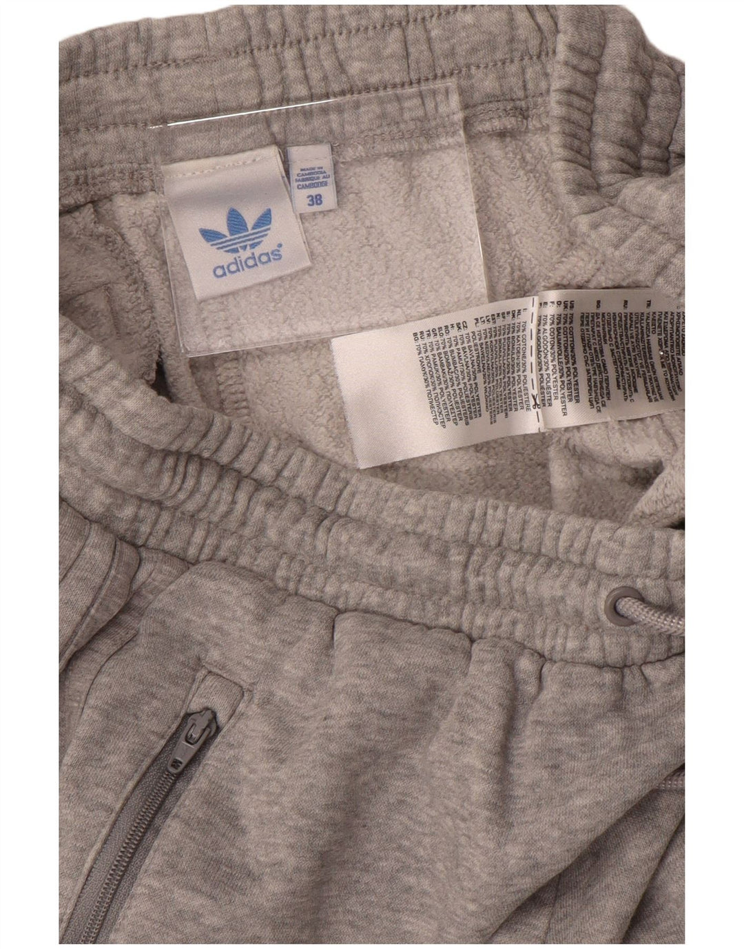 Adidas Pantalones de chándal para mujer Joggers EU 38 Gris medio Algodón