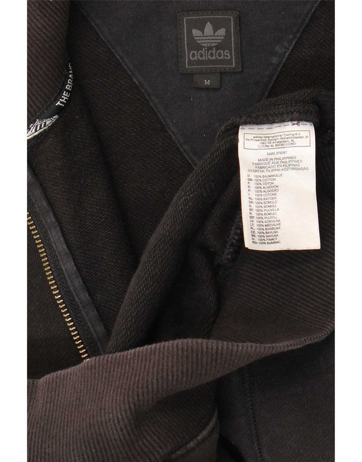 Adidas Hombre Chándal Top Chaqueta Mediano Negro Algodón