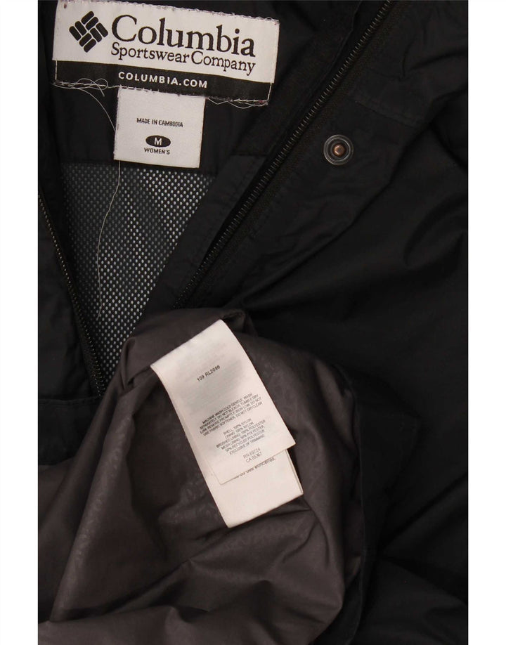 Columbia Chaqueta impermeable con capucha Omni-Tech para mujer UK 44 Medium Black Nylon