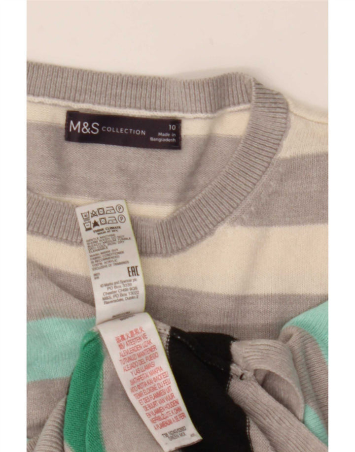 Marks & Spencer Suéter de Cuello Redondo para Mujer UK 10 Small Multicolor