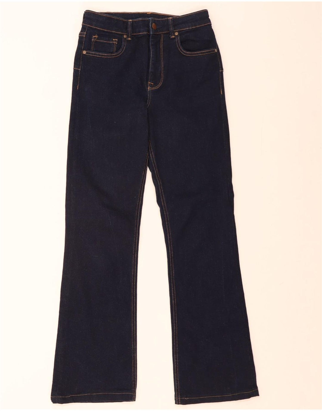 Zara Jeans Acampanados Para Mujer EU 38 Small W28 L29 Azul Marino