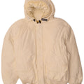Woolrich Chaqueta acolchada con capucha para hombre UK 40 Large Off White Cotton