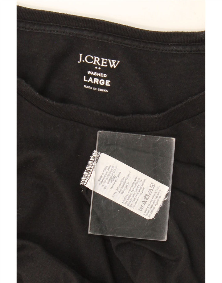 J. CREW Camiseta de mujer de manga larga UK 46 Grande Algodón negro