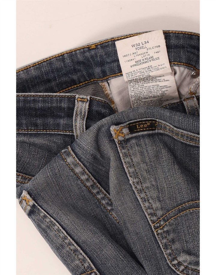 Vaqueros Lee Powell Slim Para Mujer W32 L29 Algodón Azul