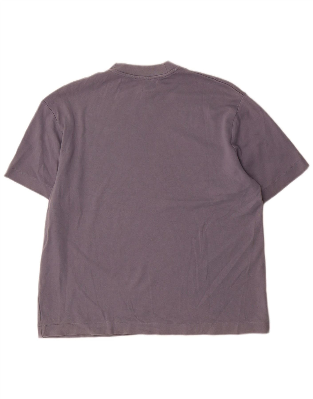 Zara Hombre Camiseta Top Azul Medio Algodón