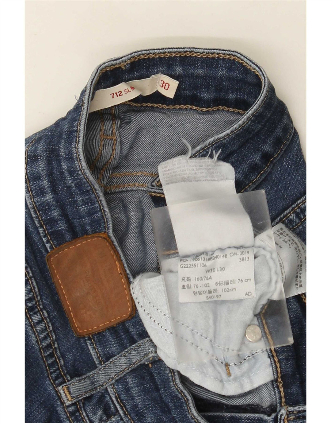 Vaqueros Levi's Mujer 712 Slim W30 L30 Algodón Azul