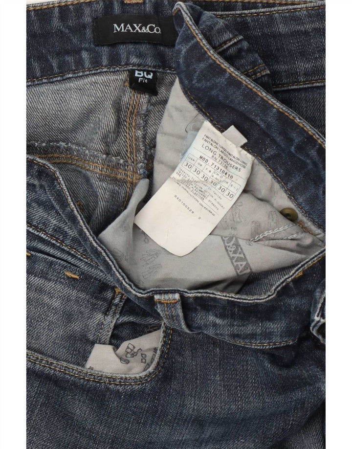 Max & Co. Vaqueros ajustados para mujer W30 L30 Algodón azul