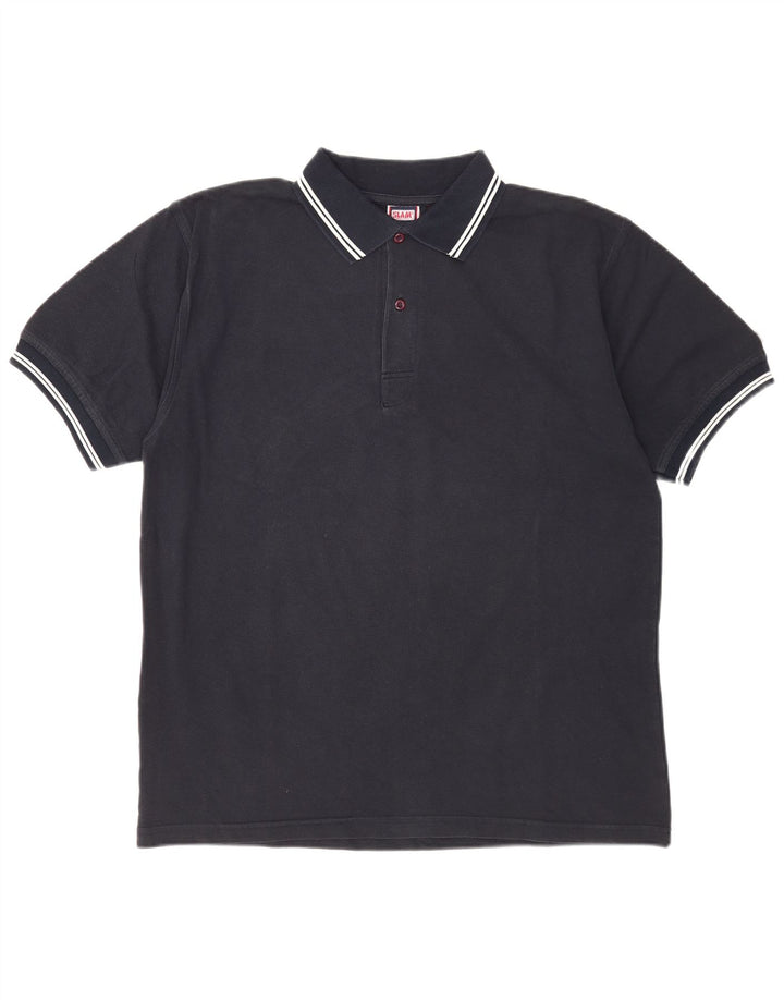 Slam Polo Hombre Grande Azul Marino Algodón