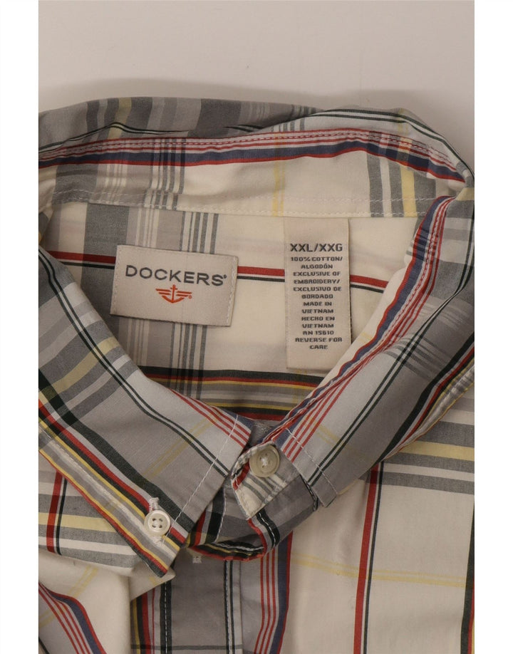 DOCKERS Camisa Hombre 2XL Algodón Cuadros Multicolor