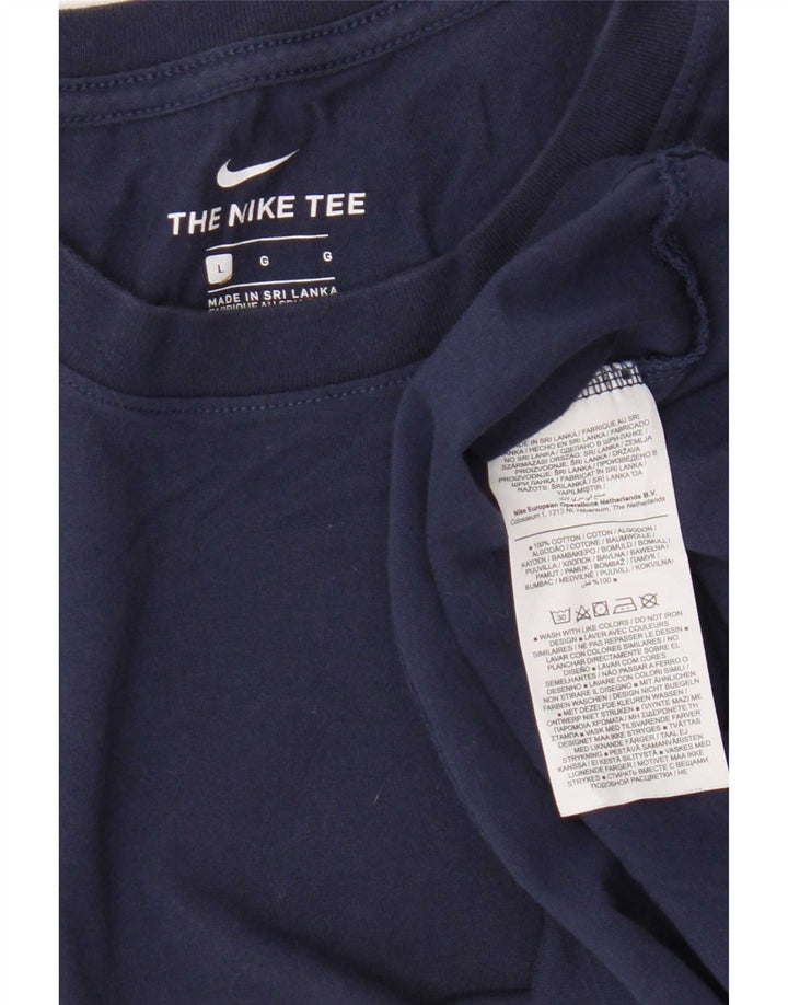 Nike - Camiseta gráfica para hombre, talla grande, algodón azul marino