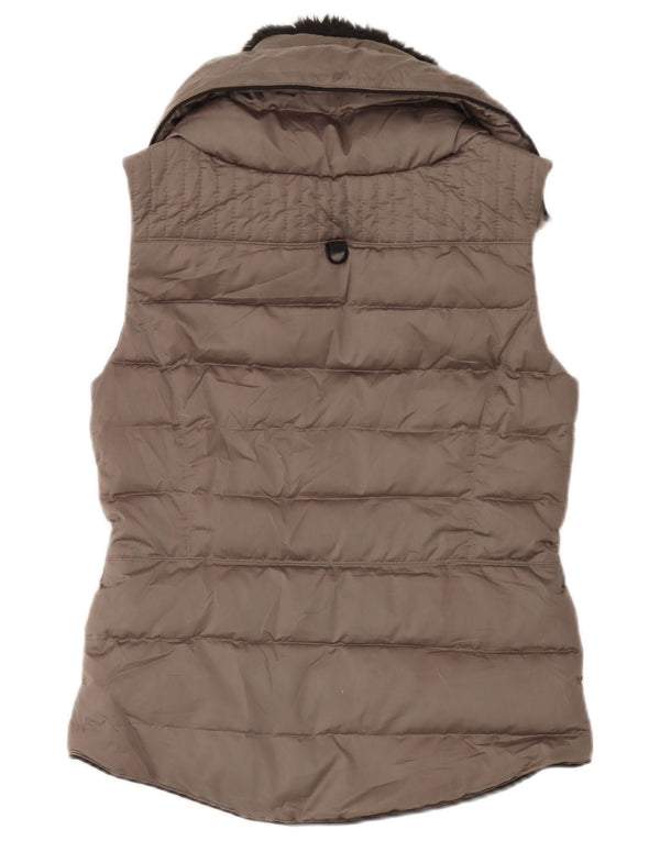 Zara Mujer Chaleco Acolchado Extragrande UK 6 XS Poliéster Gris