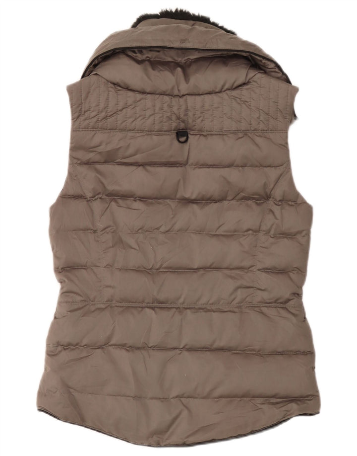 Zara Mujer Chaleco Acolchado Extragrande UK 6 XS Poliéster Gris