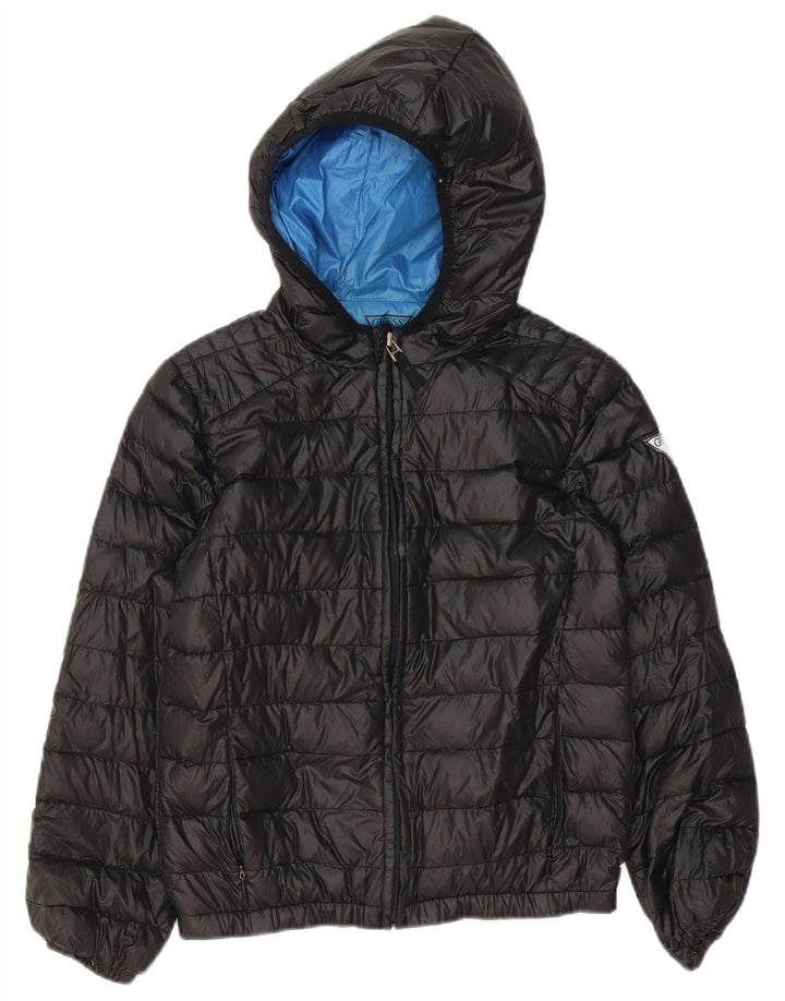 Guess Chaqueta acolchada con capucha para niño 9-10 años Negro Poliéster