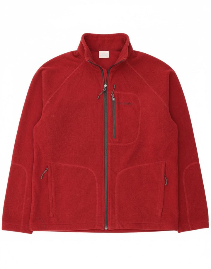 Columbia Chaqueta polar para hombre UK 42 XL Poliéster burdeos