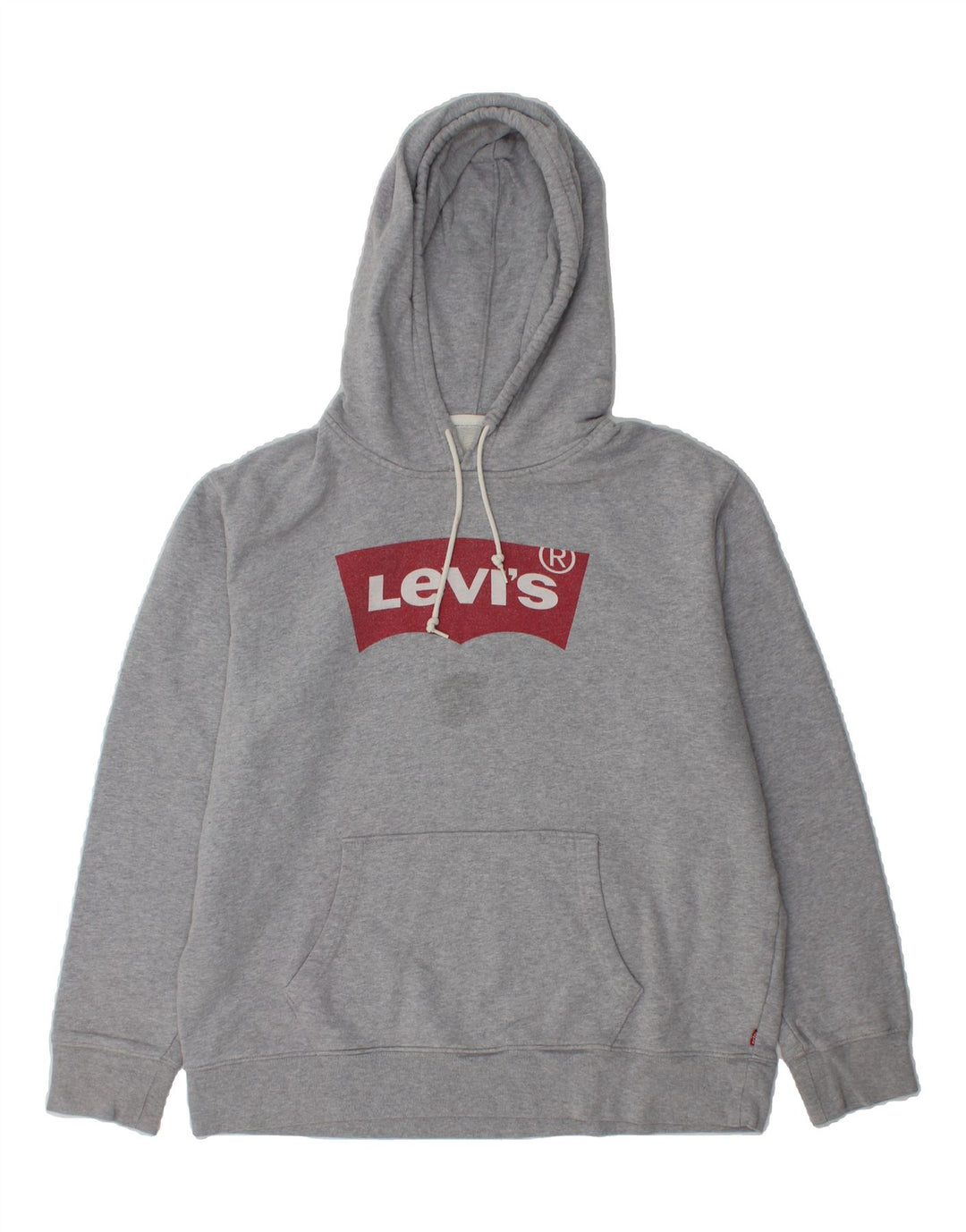 LEVI'S Mens Standard Graphic Hoodie Jumper Large Grey Cotton Vintage Levi's and Second-Hand Levi's from Messina Hembry 
