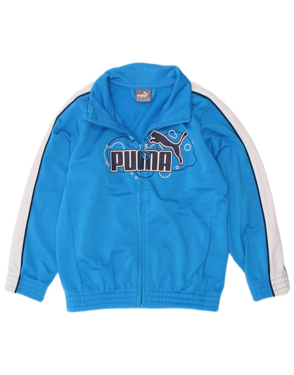 Puma - Chaqueta de chándal con gráfico para niños, 2-3 años, color azul