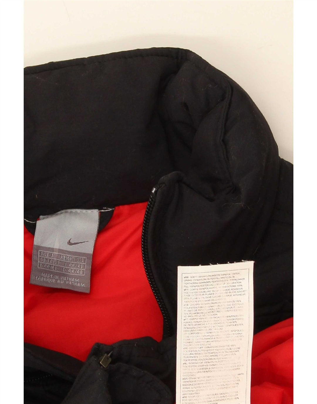 Nike Chaqueta acolchada con gráfico para hombre UK 36/38 Small Black Colourblock Nylon