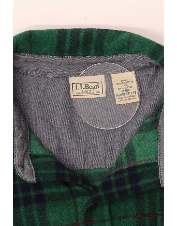L.L.Bean Camisa polar para hombre Poliéster a cuadros verde medio