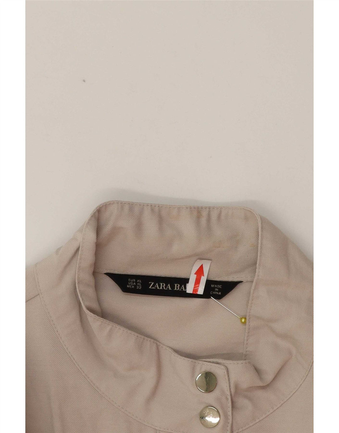 Zara Mujer Chaqueta Utility ES 40 XL Viscosa Beige