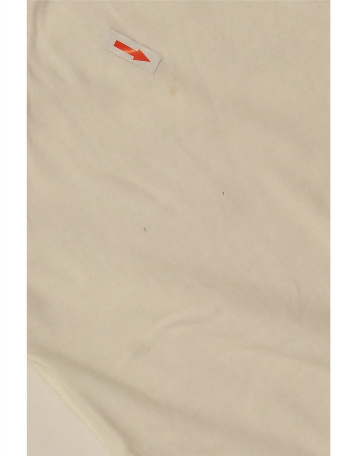 Arena Chaqueta De Chándal Extragrande Con Gráfico Para Mujer Pequeña De Algodón Blanco Roto