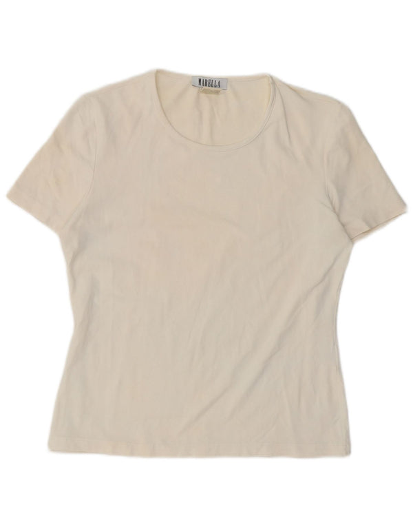 Marella Camiseta para mujer Top UK 44 Large Poliamida blanca