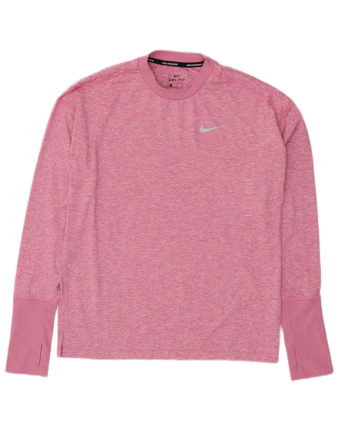 NIKE Hombre Dri Fit Top Manga Larga Pequeño Rosa Moteado