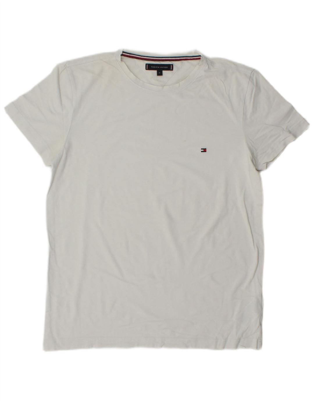Camiseta Tommy Hilfiger Hombre Top Medium Blanco Algodón