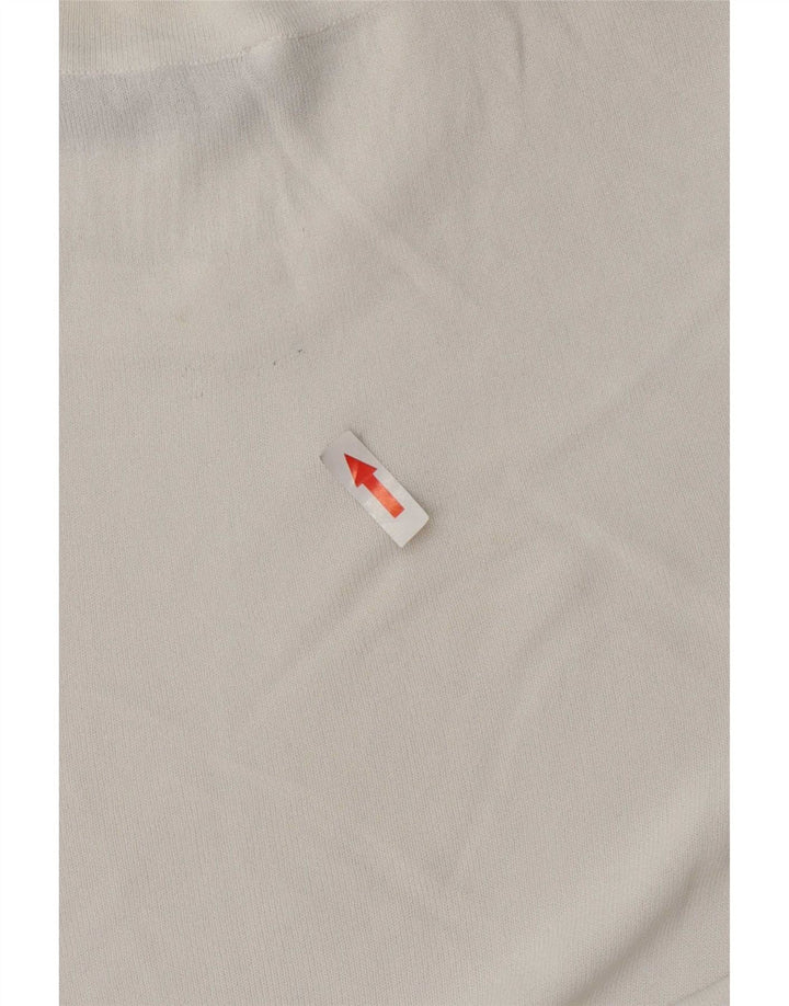 Zara Camiseta Mujer Top UK 40 Medium Viscosa Blanca