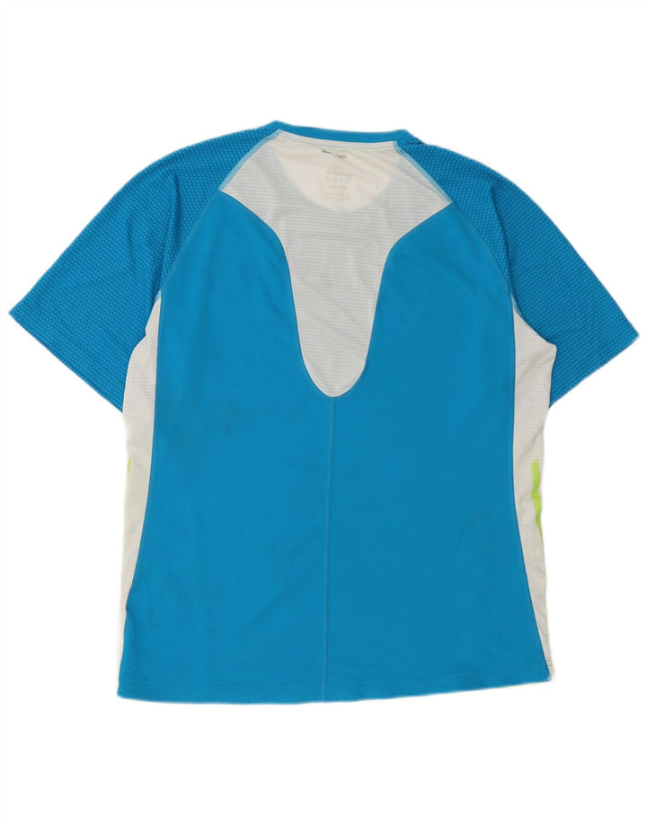 Adidas Hombre Climacool Camiseta Top Grande Azul Colorblock Poliéster
