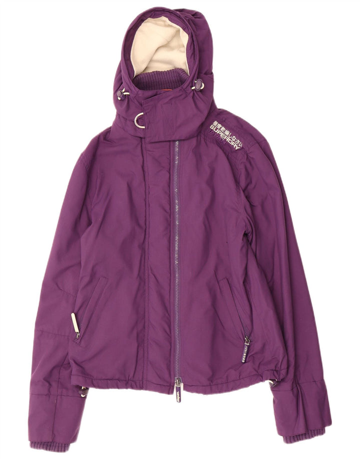 Superdry Chaqueta cortavientos The Windcheater para mujer, talla 42, color morado mediano