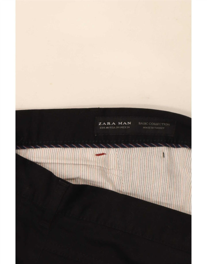 Zara Mens Slim Chino Pantalones EU 40 Medium W31 L27 Negro
