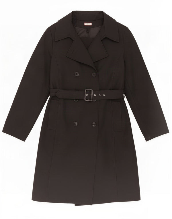 Max & Co. Gabardina para mujer UK 10 Small Poliamida negra
