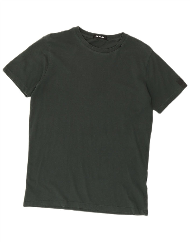Replay Camiseta Hombre Top Algodón Verde Medio