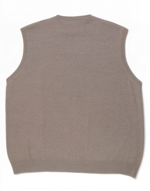 Marks & Spencer - Camiseta sin mangas para hombre, color azul, talla 2XL, algodón moteado gris