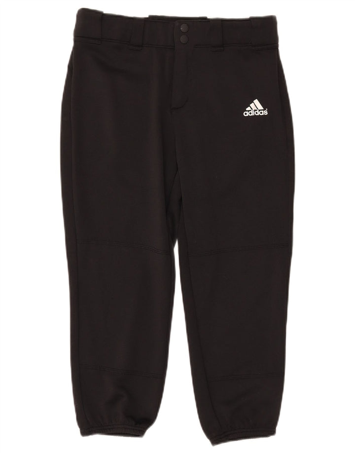 ADIDAS Mujer Aeroready Joggers Capri Pantalones Pequeños W28 L21 Negro