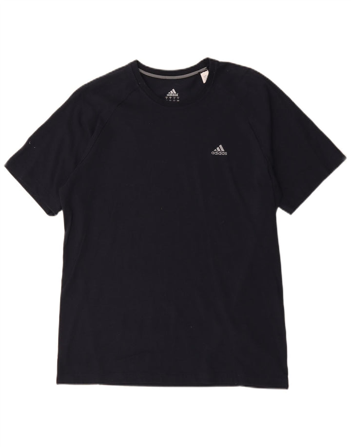 Adidas Mens Clima 365 Camiseta Top Medio Azul Marino Algodón