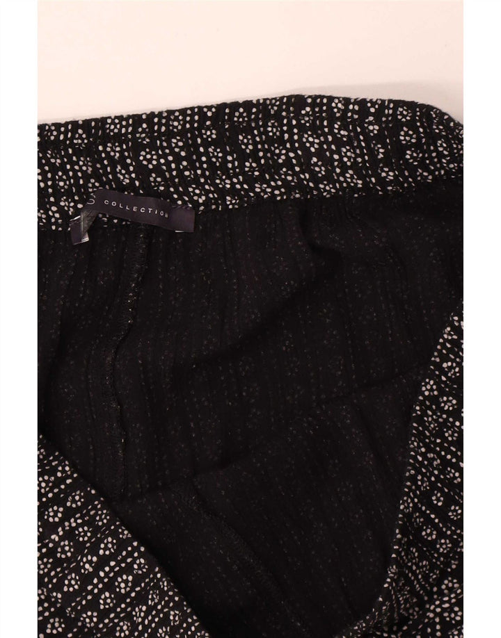 Marks & Spencer Pantalones cortos con estampado abstracto para mujer UK 12 Medium W34 Negro