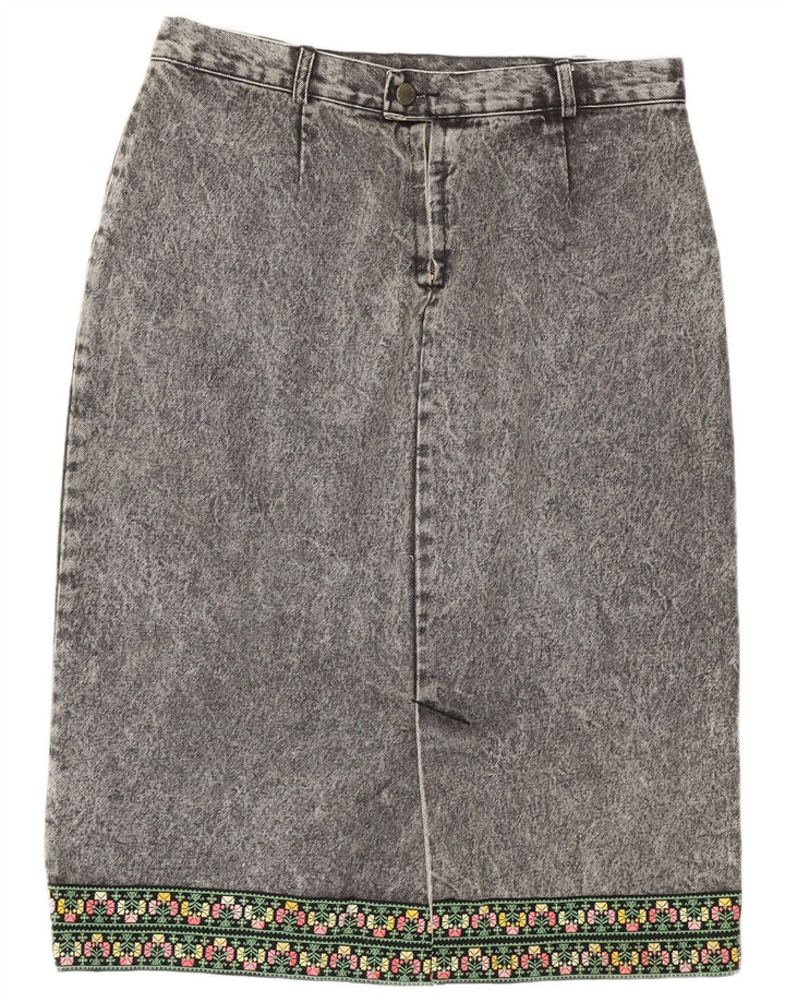 Falda vaquera vintage para mujer W32 gris medio