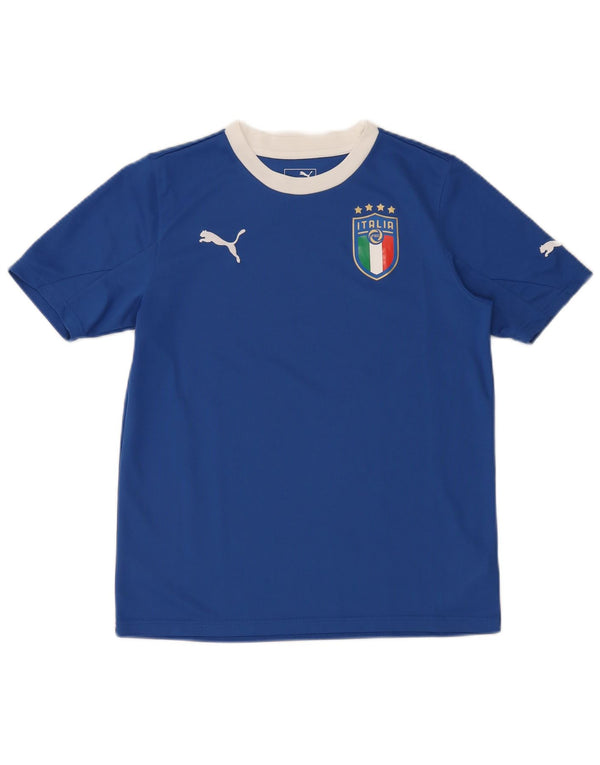 Puma Boys Italia Graphic Camiseta Top 13-14 años Azul Poliéster
