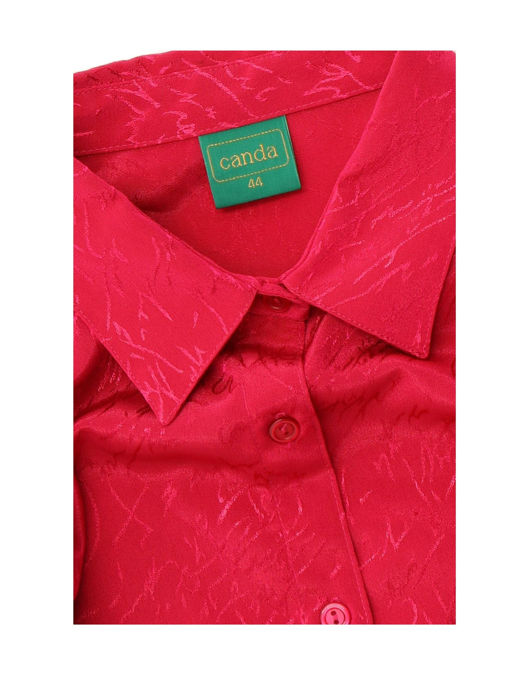 CANDA Womens Abstract Pattern Shirt Blouse EU 44 XL Pink Floral Vintage Canda and Second-Hand Canda from Messina Hembry 