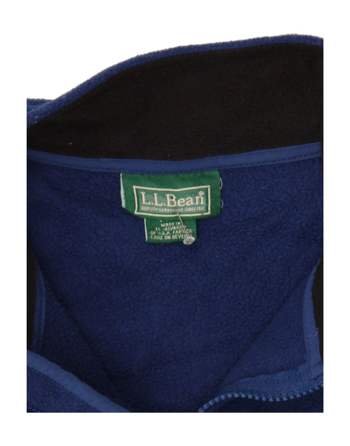 L.L.BEAN Mens Fleece Jacket UK 38 Medium Blue Polyester Vintage L.L.Bean and Second-Hand L.L.Bean from Messina Hembry 