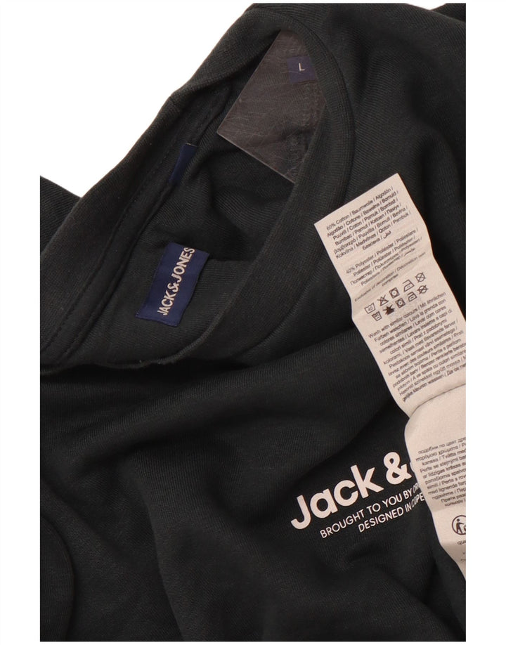 JACK & JONES Hombre Sudadera Jumper Large Gris Algodón